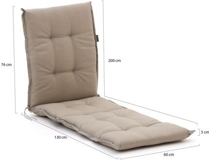 Madison tuinkussen voor ligbed 200x60cm - Laagste prijsgarantie! Taupe
