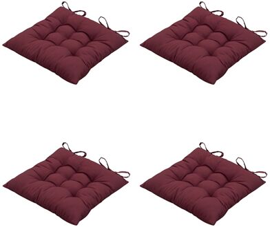 Madison Zitkussen - Panama bordeaux - 46x46 - Rood - 4 Stuks