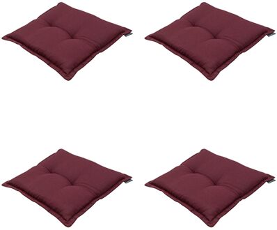 Madison Zitkussen - Panama bordeaux - 50x50 - Rood - 4 Stuks