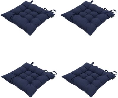 Madison Zitkussen Panama Indigo - 46x46cm - 4 Stuks Blauw