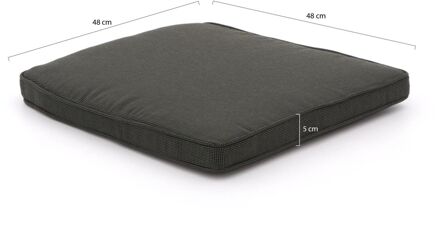 Madison zitkussen Rib 48 x 5 cm acryl zwart