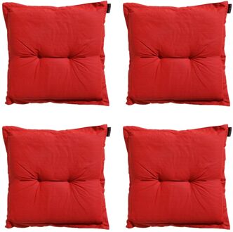 Madison Zitkussen - Universeel - Basic Red - 50x50 - Rood - 4 Stuks