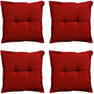 Madison Zitkussen - Universeel - Rib Red- 50x50 - Rood - 4 Stuks