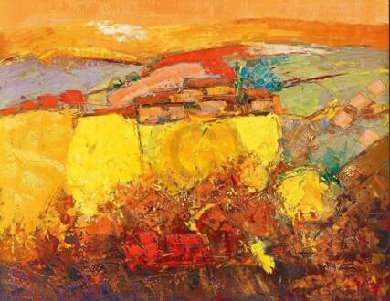 Madjid - Rapsfeld Kunstdruk 90x70cm