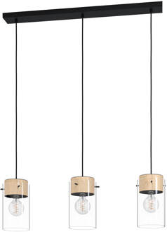 Madreselva Hanglamp - E27 - 119 cm - Zwart/Bruin