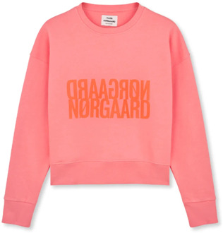 Mads Nørgaard Zachte en Comfortabele Shell Pink Sweatshirt Mads Nørgaard , Pink , Dames - 2XL
