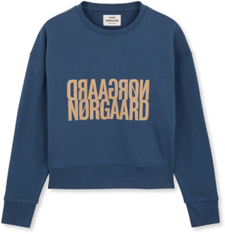Mads Nørgaard Zachte en stijlvolle sweatshirt Mads Nørgaard , Blue , Dames - 2Xl,Xl,L,S,3Xl