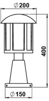Mads sokkellamp in landhuisstijl bruin kleur bruin met messing laag, transparant