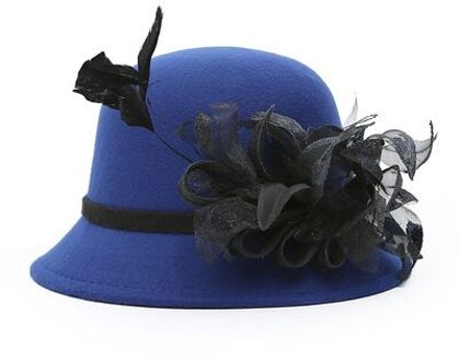 MAERSHEI Mesh veer decoratieve hoed roze mesh hoed UV bescherming hoed zomer herfst elegante vrouw hoeden blauw
