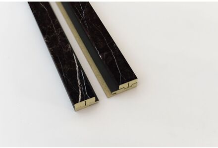Maestro Latt Afwerkprofielset - Black Marble + Black - 277cm - 71x16mm