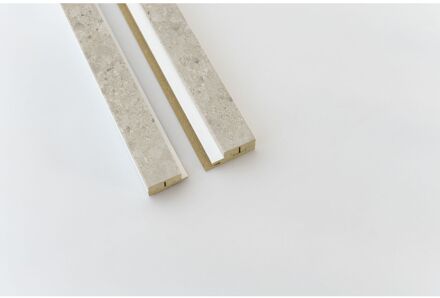 Maestro Latt Afwerkprofielset - Ceppo Beige + White - 277cm - 71x16mm