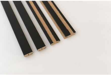 Maestro Latt Afwerkprofielset - Matte Black - 277cm - 71x20mm