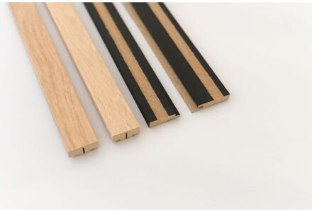 Maestro Latt Afwerkprofielset - Pepper Oak + Matte Black - 277cm - 71x20mm
