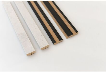 Maestro Latt Afwerkprofielset - Raw Concrete + Matte Black - 277cm - 71x20mm