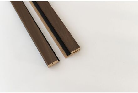 Maestro Latt Afwerkprofielset - Smoked Walnut + Black - 277cm - 71x20mm