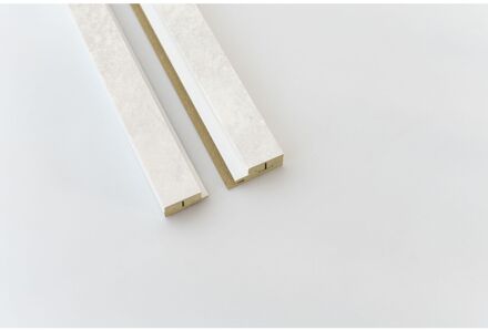 Maestro Latt Afwerkprofielset - Stucco Ivory + White - 277cm - 71x16mm