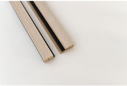 Maestro Latt Afwerkprofielset - Vanilla Oak + Black - 277cm - 71x20mm