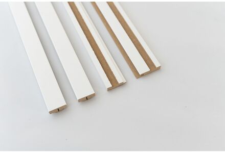 Maestro Latt Afwerkprofielset - White Paintable - 277cm - 71x20mm