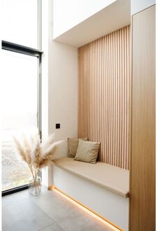 Maestro Latt Lattenwand - Pepper Oak + Matte Black - 277x30cm - 2 Stuks