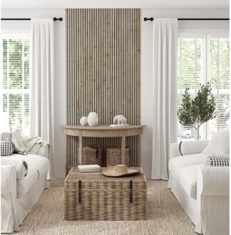 Maestro Latt Lattenwand - Rustic Wood + Matte Black - 277x30cm - 2 Stuks