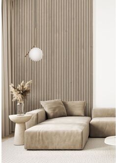 Maestro Latt Lattenwand - Vanilla Oak + Matte Black - 277x30cm - 20mm - 2 Stuks