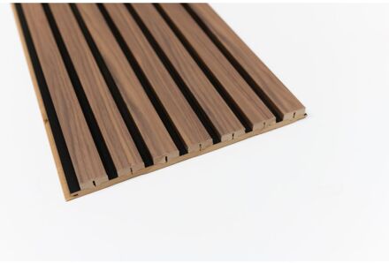 Maestro Latt Lattenwand - Warm Walnut + Black - 277x30xcm - 20mm - 2 Stuks