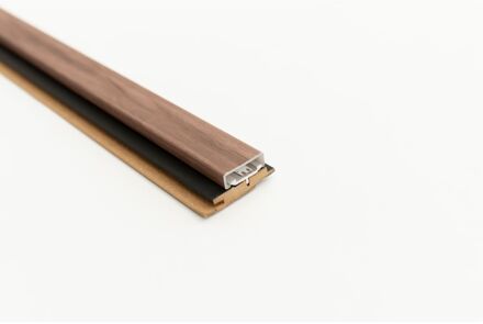 Maestro Latt Led Profielset - Castle Oak Pvc-profiel + Black Onderlat - 277cm - 54x20mm