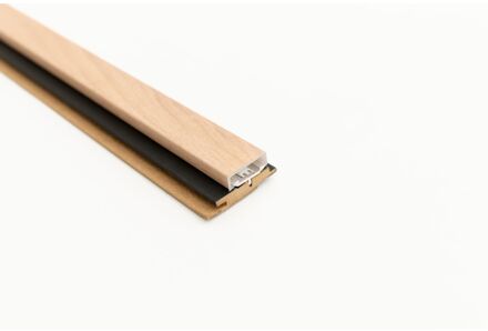 Maestro Latt Led Profielset - Pepper Oak Pvc-profiel + Black Onderlat - 277cm - 54x20mm