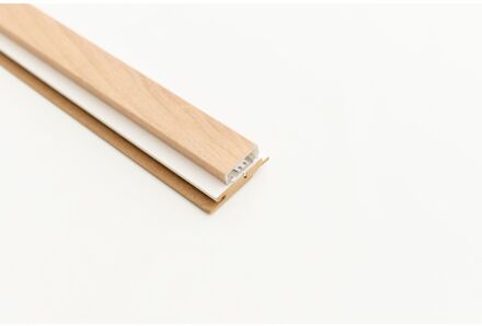 Maestro Latt Led Profielset - Pepper Oak Pvc-profiel + White Onderlat - 277cm - 54x20mm