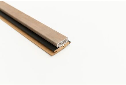 Maestro Latt Led Profielset - Rustic Wood Pvc-profiel + Black Onderlat - 277cm - 54x20mm