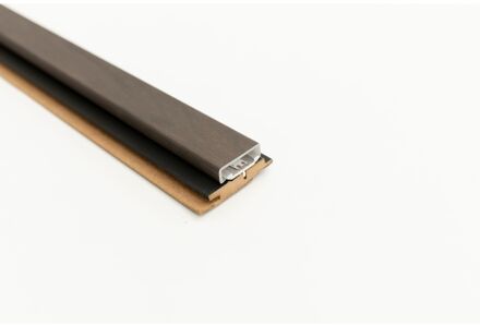 Maestro Latt Led - Profielset - Smoked Walnut Pvc-profiel + Black Onderlat - 277cm - 54x20mm