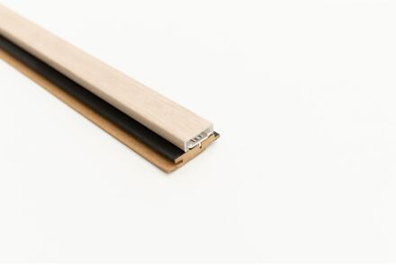 Maestro Latt Led Profielset - Vanilla Oak Pvc-profiel + Black Onderlat - 277cm - 54x20mm