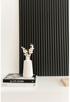 Maestro Latt Wave Wandpaneel - Matte Black - 277x21,3cm - 14mm - 3 Stuks