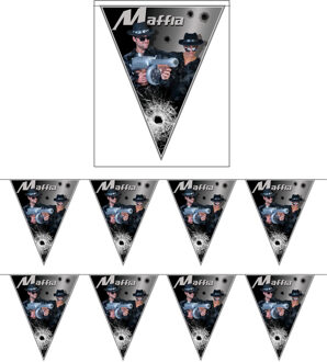 Maffia en gangsters vlaggenlijn - 2x - versiering thema - 500 cm - kunststof