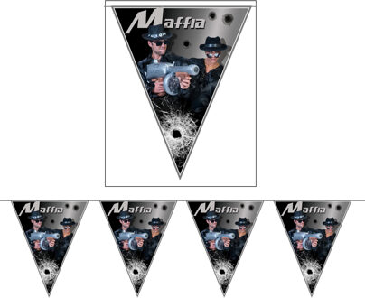 Maffia en gangsters vlaggenlijn - versiering thema - 500 cm - kunststof
