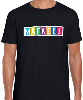 Mafkees fun tekst t-shirt zwart heren 2XL