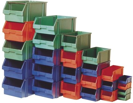 Magazijnbak | L350/300xB200xH150 mm | PS blauw | 10 stuks - LK2 BLAU LK2 BLAU