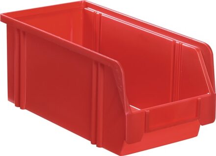 Magazijnbak | L350/300xB200xH200 mm | PS rood | 10 stuks - LK2A ROT LK2A ROT