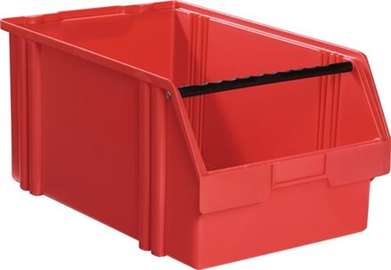 Magazijnbak | L500/450xB300xH230 mm | PS rood | 8 stuks - LK1A ROT LK1A ROT