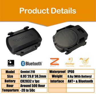 Magene S3 + Fiets Snelheid/Cadanssensor En H64 Hartslagmeter Ant + Bluetooth Draadloze Snelheidsmeter Voor Garmin igpsport Bryton 1stk Cadence sensor