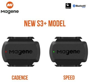 Magene S3 + Snelheid/Cadanssensor Ant + Bluetooth Computer Snelheidsmeter Voor Strava Garmin Igpsport Bryton Fiets Computer Draadloze 2stk S3 sensor