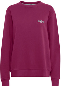 Magenta Sweatshirt met Geborduurd Detail Ball , Purple , Dames - Xl,L,M,S,Xs
