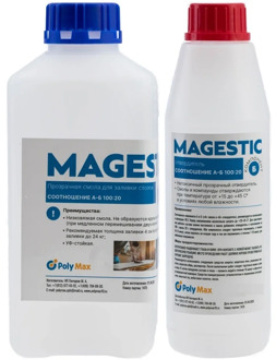 Magestic 1.25 kg clear resin for filling countertops
