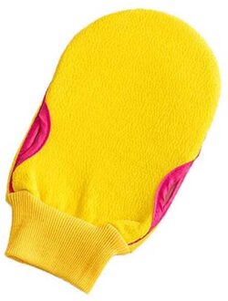 Magic 2 In 1 Zachte Bad Ontharing Handschoenen Exfoliërende Sterk Premium Щетка Для Тела Badkamer Wassen Lichaam Accessoires geel