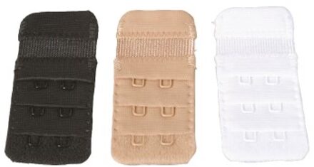 Magic 3 stuks Bra Extender 2 Hooks 3 cm * Actie * Versch.kleure/Patroon - One Size