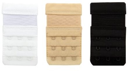 Magic 3 stuks Bra Extender 3 Hooks 4,5 cm * Actie * Versch.kleure/Patroon - One Size