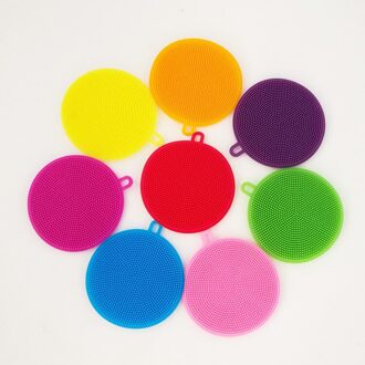 Magic Afwasborstel Schoon Borstel Multifunctionele Siliconen Schuursponsje Pot Pan Wassen Borstels Keuken Cleaner Wassen Tool willekeurig kleur