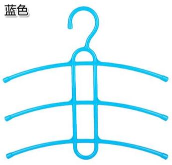 Magic antislip Plastic Droogrekken Visgraten multi-layer Kleerhanger Kledingkast Organizer Kleding Ondersteuning 2 Stuks/partij Blauw