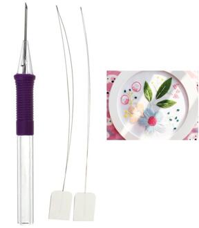 Magic Borduren Pen Punch Naald Diy Hand Borduren Pen Handleiding Kruissteek Borduren Tool Accessoires paars