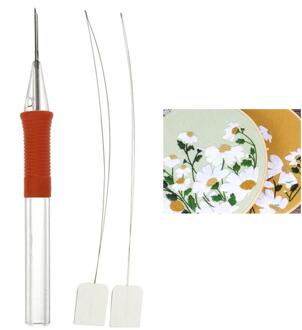 Magic Borduren Pen Punch Naald Diy Hand Borduren Pen Handleiding Kruissteek Borduren Tool Accessoires rood